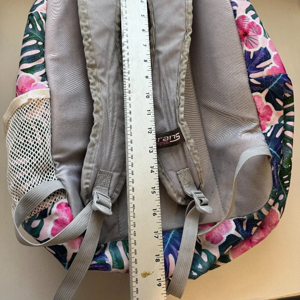 Trans by Jansport Floral Backpack Unisex Large Pink Multicolor School Bag